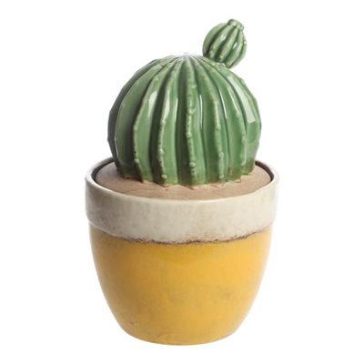 Krukke med keramikkaktus - 24,5 cm, H 24,5cm, B 15,5cm, Grøn ⎮ 5713582567186 ⎮ DG_005432