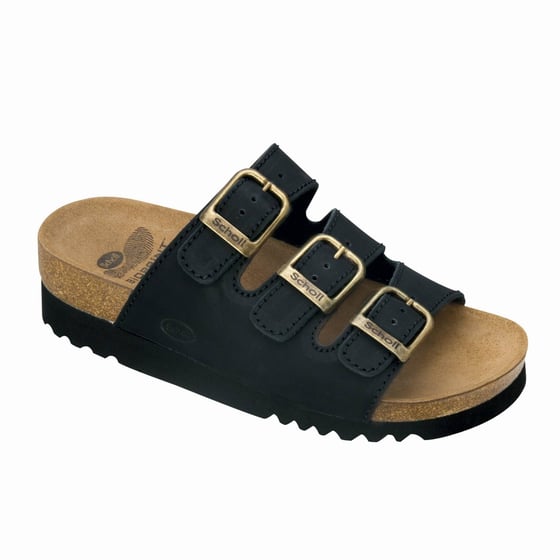 Scholl Rio Voksne Hunstik Sandal tøfler Sort ⎮ 5038483840818 ⎮ Nv_003479