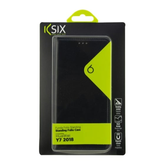 Folie Cover til Mobiltelefon Huawei Y7 2018 KSIX Sort ⎮ 8427542096278 ⎮ BB_S1901641