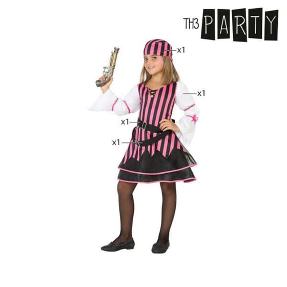 Kostume til børn Pirat Pink, str. 5-6 år ⎮ 8422259394860 ⎮ BB_S1106914