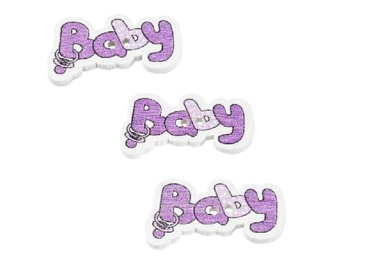 Knapper/pynt baby lilla ca. 3cm 12stk ⎮ 4036159498470 ⎮ VE_739804