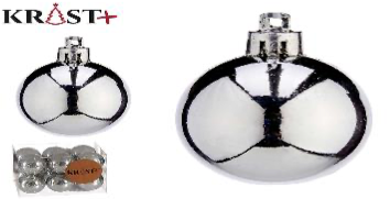 Krist - Christmas balls PVC Silver Color 5cm - 12pcs