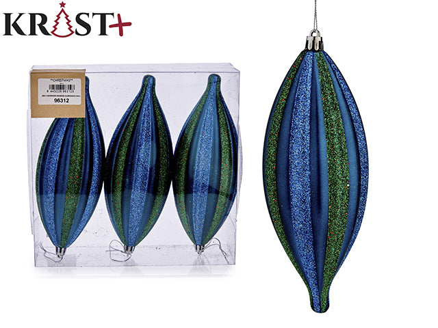 Krist - Large 3 Christmas hanging decorations for the tree and the home