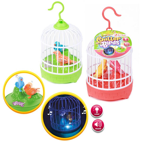 ToiToys - Cage with birds in motion with light and sound