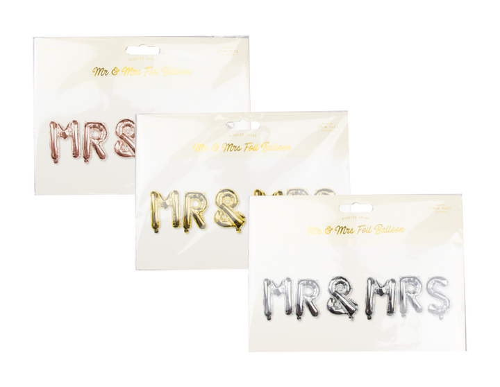 Mr & Mrs Foil Balloons 34cm - Tall