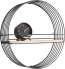 Wall stand Linea round black with shelf