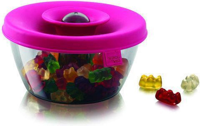 Vacuvin PopSome snack box pink airtight storage, vacuum box