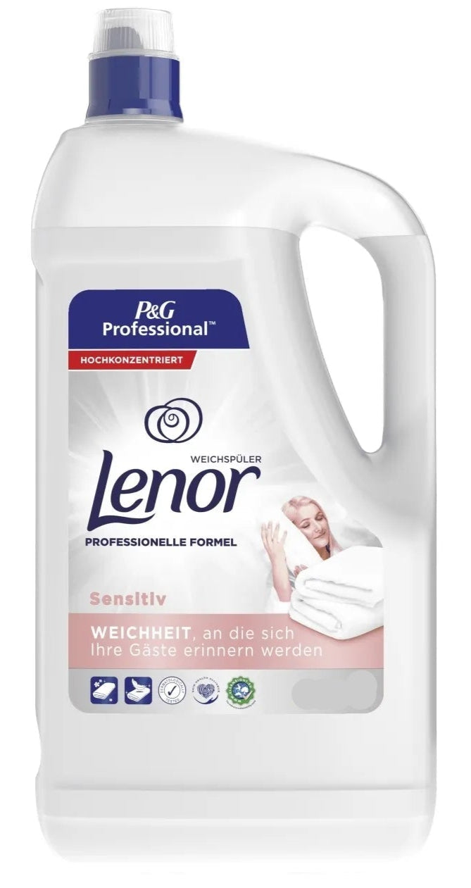 Professional 4L Vaskemiddel fra Lenor, Frisk Bomuld (under 1 kr pr vask)