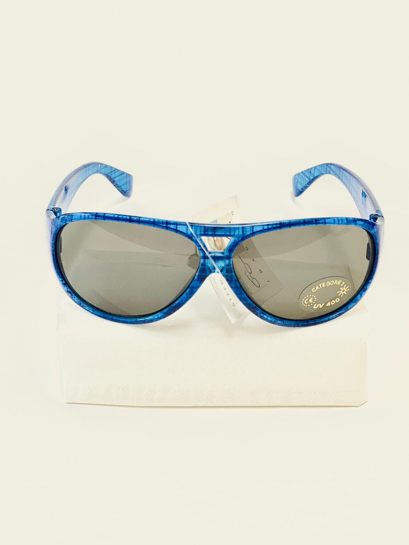 Children's sunglasses UV - clear blue with stripes
