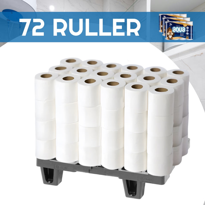 Aqua 72 ruller 3-lags blødt Toiletpapir