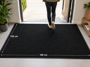 Smudsmåtte 120 × 180 cm – Skridsikker Entrémåtte – sort