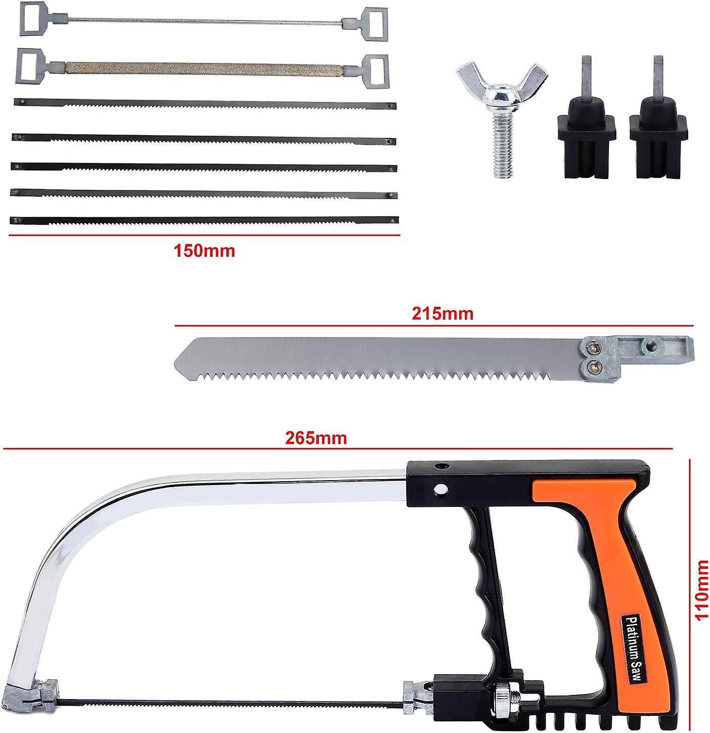 Pro tools - 12-piece saw set for tiles, wood, metal, plastic, glass and more
