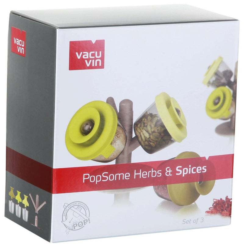 Vacuvin - Herbs and spices Storage set with green holder