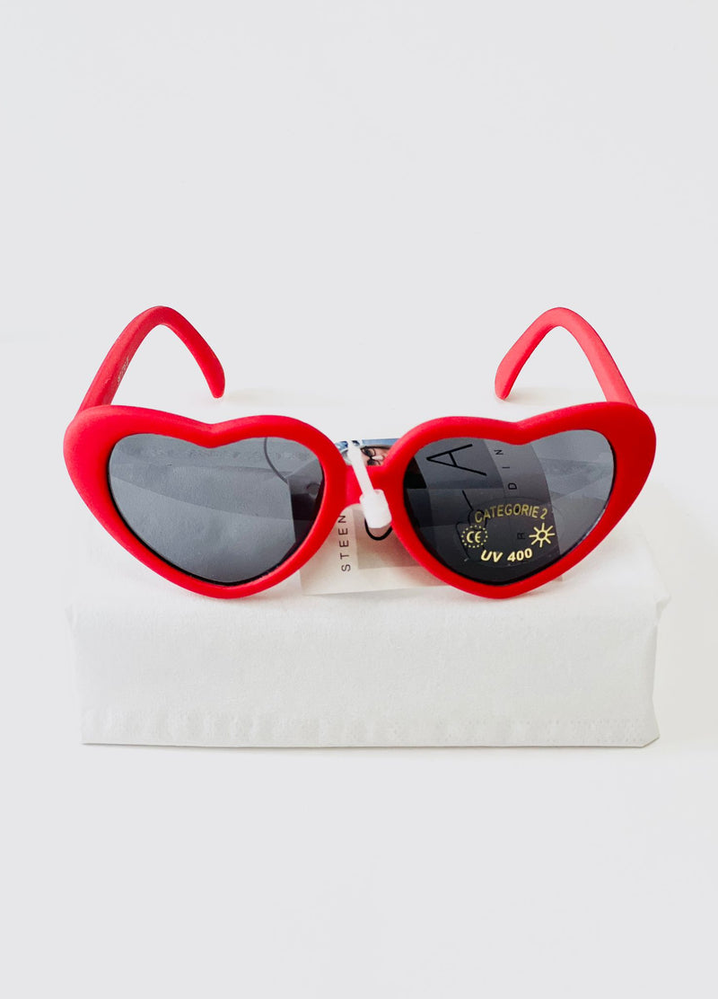 Children's sunglasses UV - Red heart-shaped for the little ones