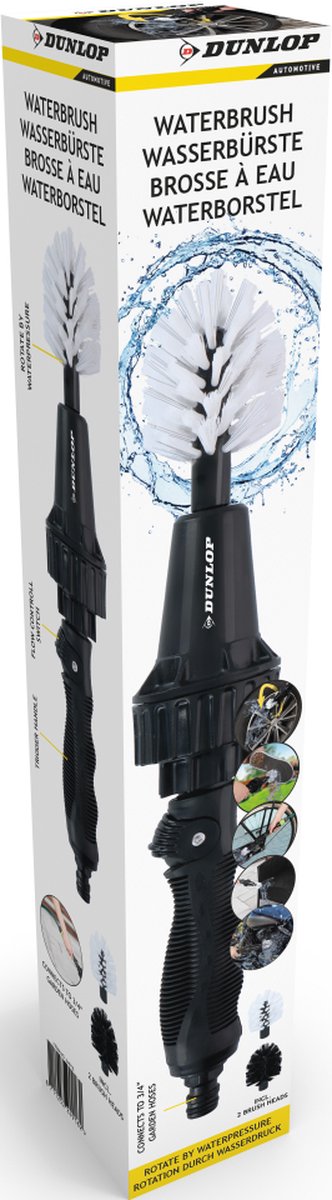 Dunlop - Brush with water passage for garden hose installation