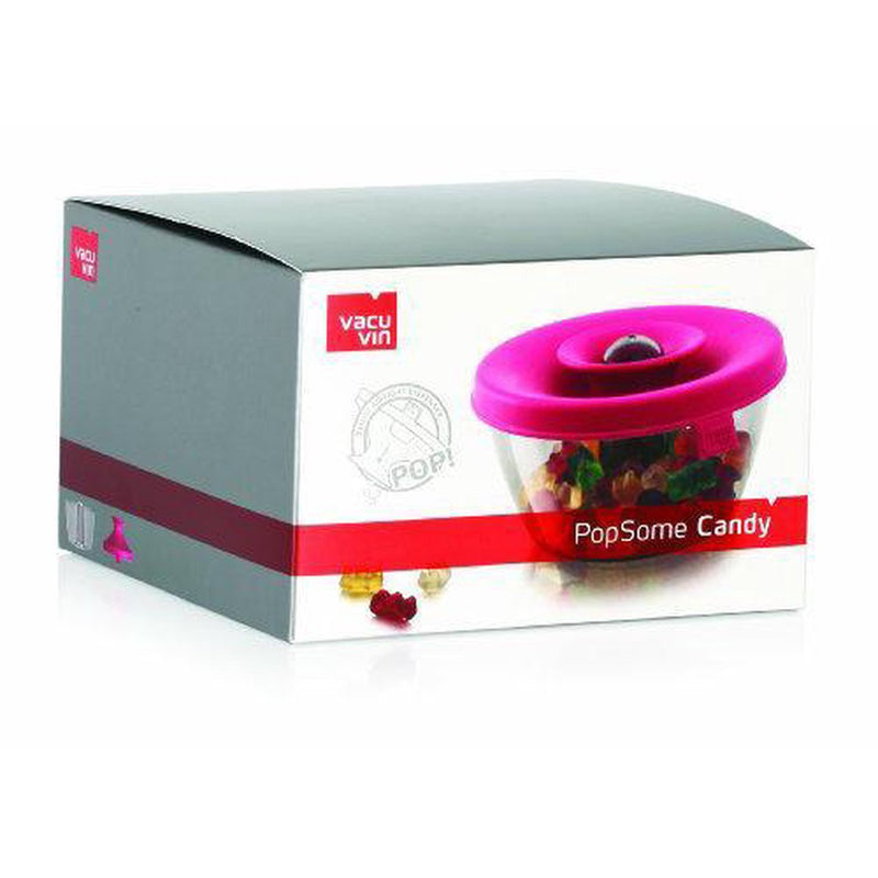 Vacuvin PopSome snack box pink airtight storage, vacuum box