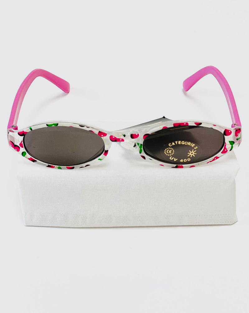 Children's sunglasses UV - Pink and clear with cherry