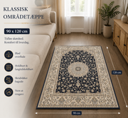 Royal Heritage Tæppe – Marineblå/Creme 90 x 120 cm