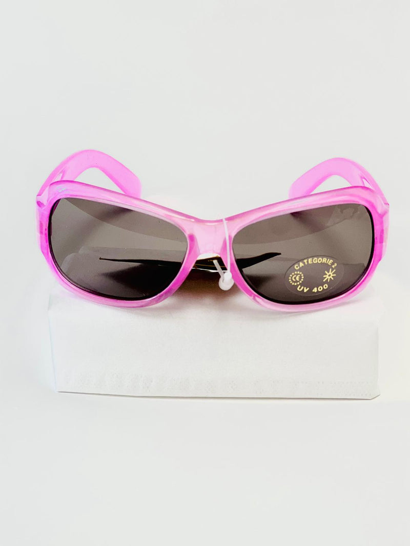 Children's sunglasses UV - pink with flower on the side
