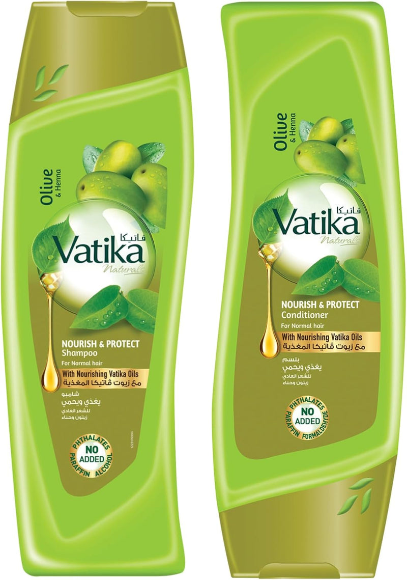 Vatika Pakketilbud Shampoo 400m & Balsam 400m Olive og Henna