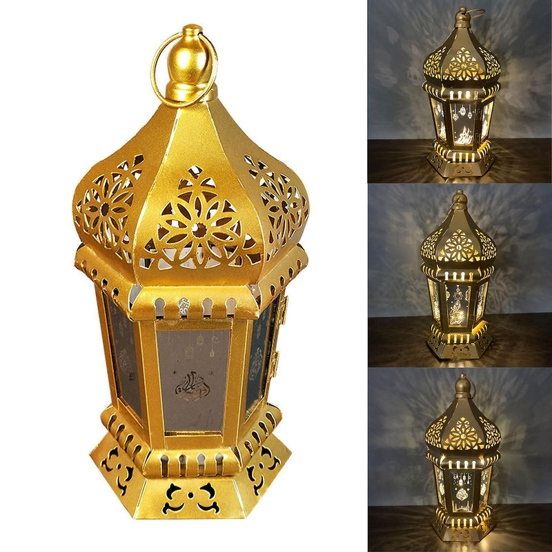 Metal Lantern With LED 28cm