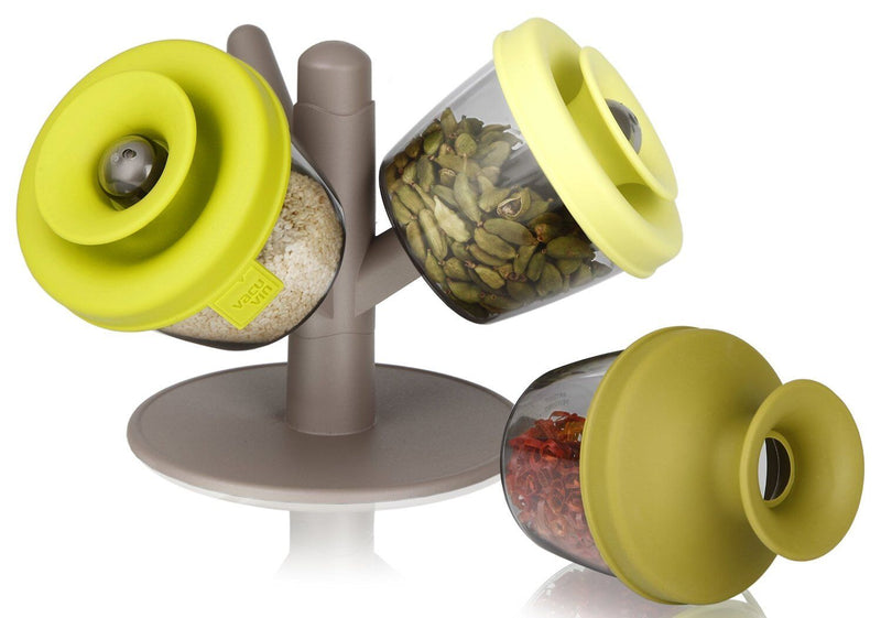 Vacuvin - Herbs and spices Storage set with green holder