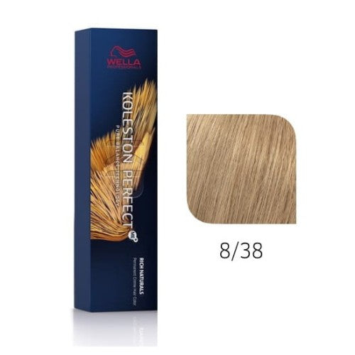 Wella Koleston Perfect 8/38 – Permanent Hårfarve Light Blonde Gold Pearl