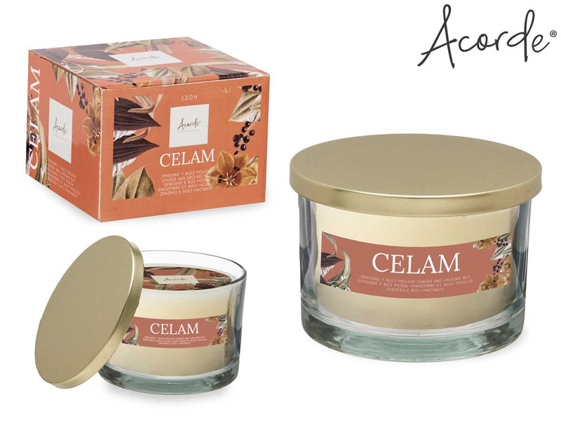 Acorde - Huge premium scented candle in glass with metal lid 12.5 x 9 cm