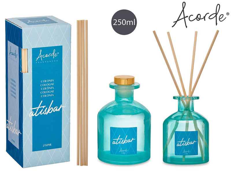 Acorde - 250 ml Fragrant liquid glass with scent sticks gift box Cologne