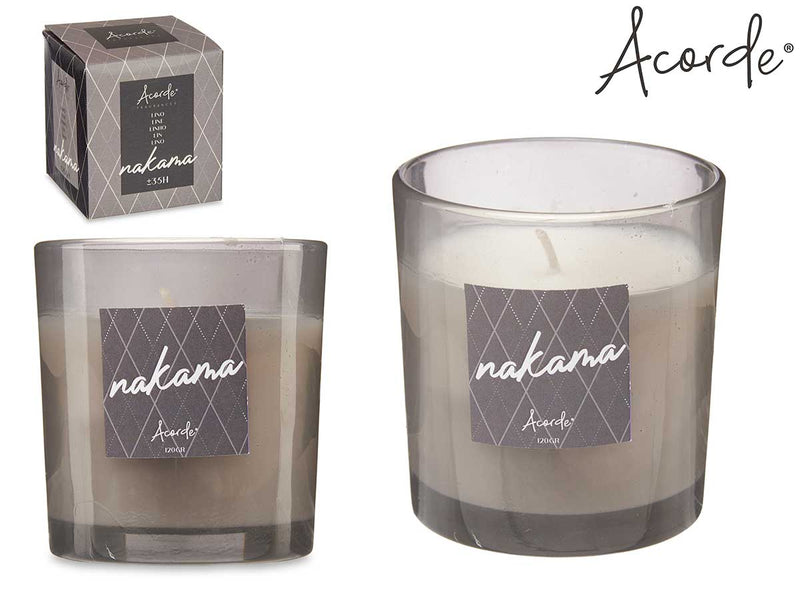 Acorde - Nakama 120gr scented candle in glass Linen in gift box 35 hours