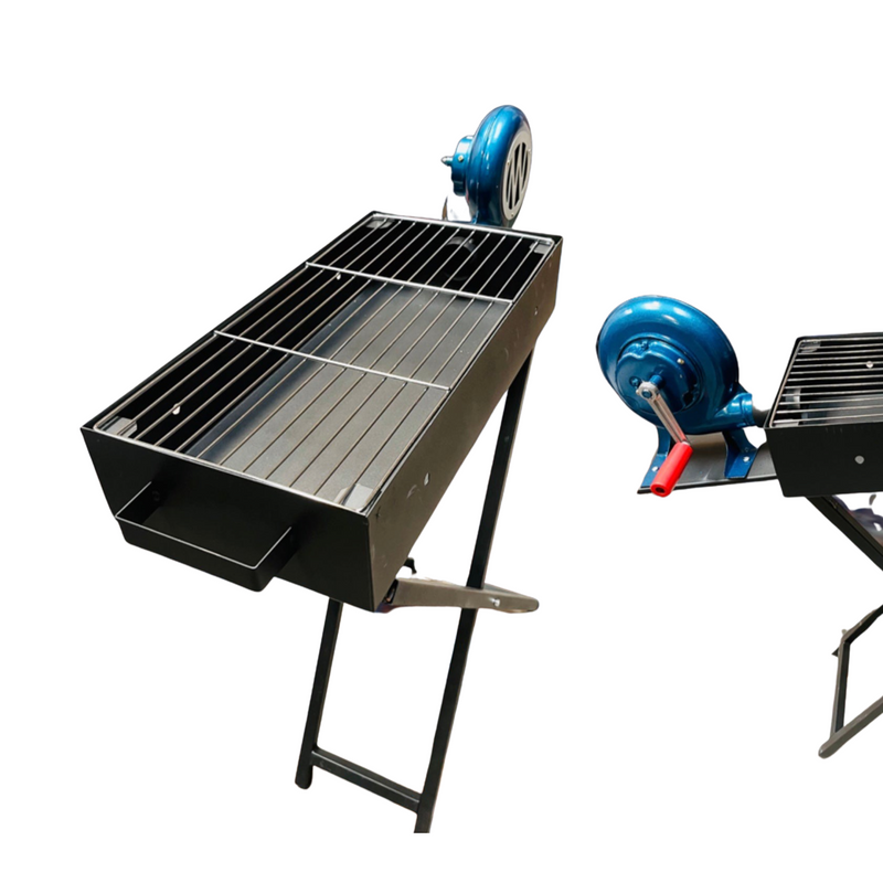 DS - Charcoal grill with hand fan 70x25x75cm