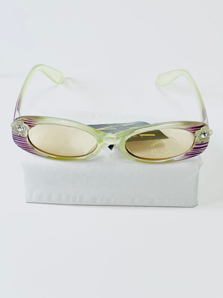 Children's sunglasses UV - Yellow and purple striped