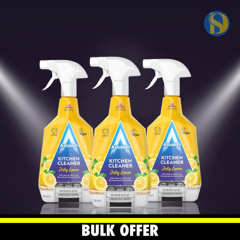 Package offer - 3 x Astonish - Kitchen Spray With Fresh Lemon Scent 750ml