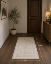 Elegant Heritage Tæppe – Creme/Beige 90 x 120 cm