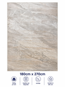 Stilrent tæppe 180x270 cm - Natural Stone Beige