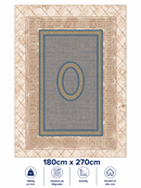 Stilrent tæppe 180x270 cm - Athena Palace Beige
