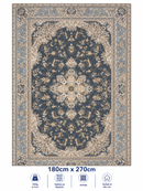Stilrent tæppe 180x270 cm -  Imperial Palace Blue