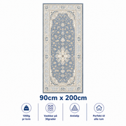 Tæppe / løber 90x200cm, Royal Persian Blue