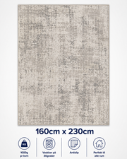 Stilrent tæppe 160x230 cm, Nordic Vintage Grey