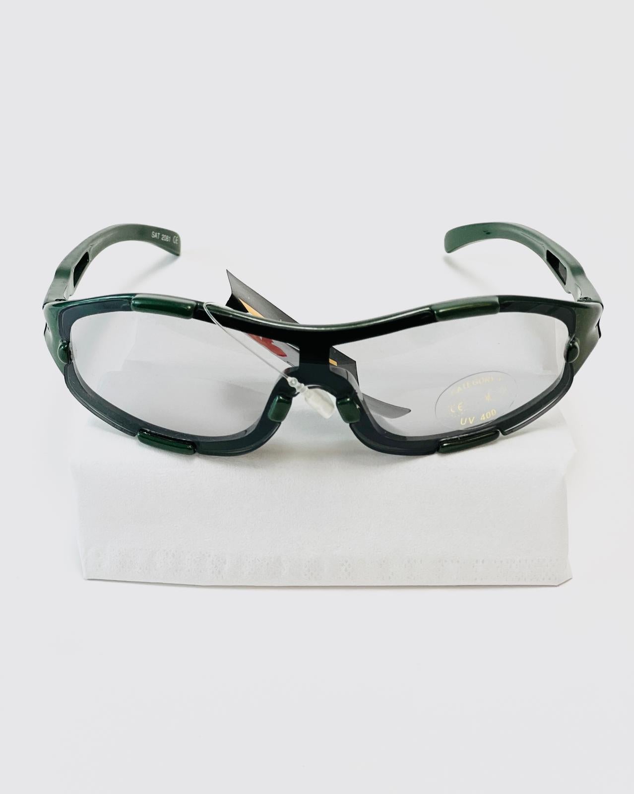 Children's sunglasses UV - Metallic color olive green