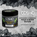 Cosmo Activated Charcoal Face & Body Scrub – 325 ml