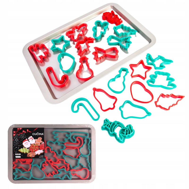Cucina - Cookie cutters with baking tray Christmas, 22 pcs.