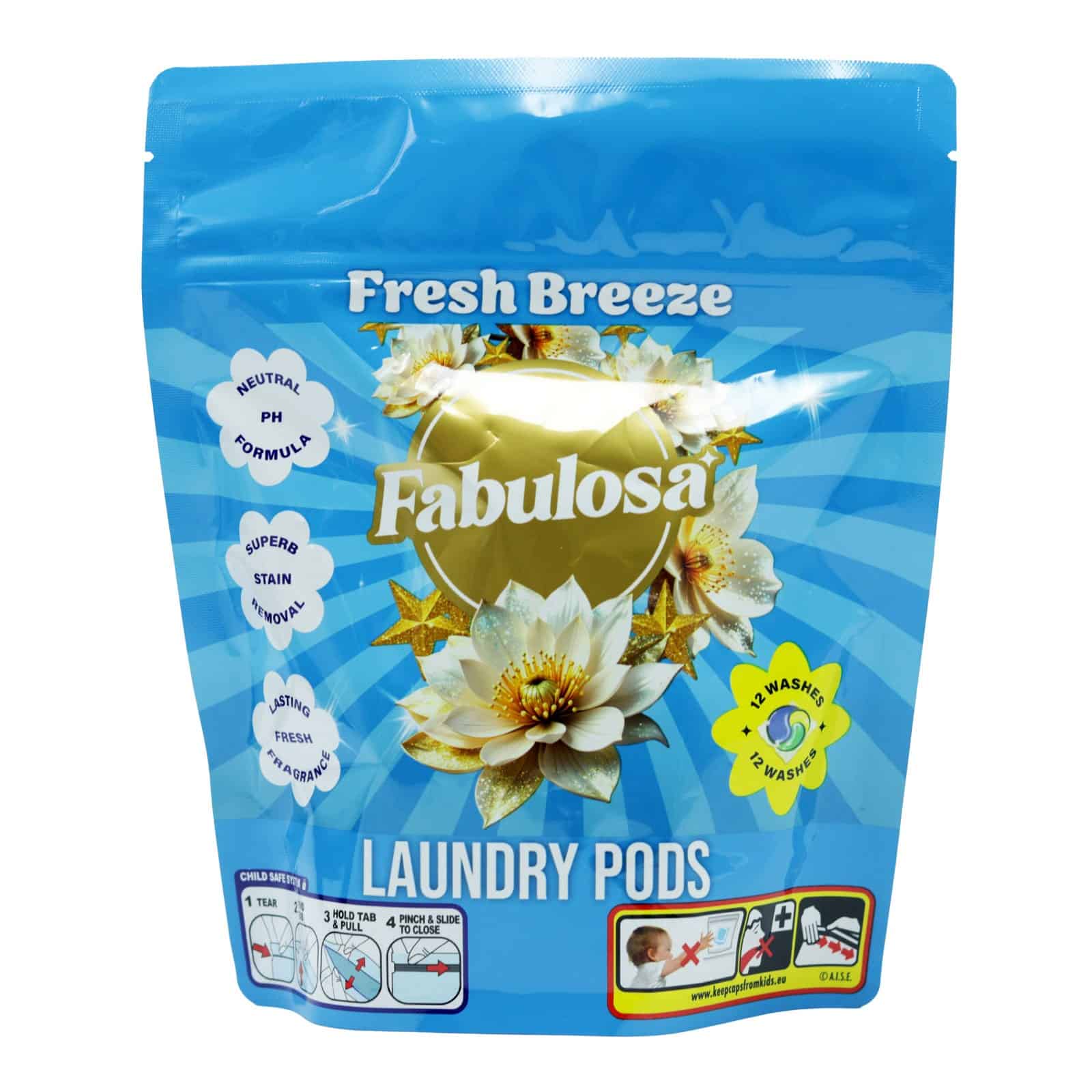 Fabulosa Laundry Pods Fresh Breeze – 12 vaske