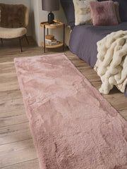CloudSoft Pelstæppe - 90×200 cm Sandpink Ekstra Tyk & Blød
