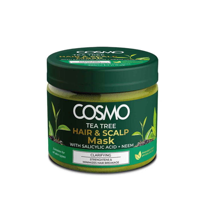 Cosmo Tea Tree Hår- & Hovedbundsmaske – 325 ml