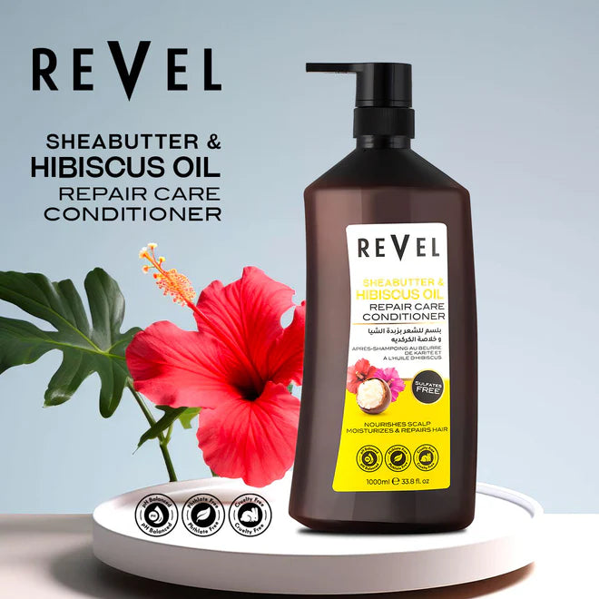 Revel 1000ml Balsam Hibiscus Olie, sulfatfri