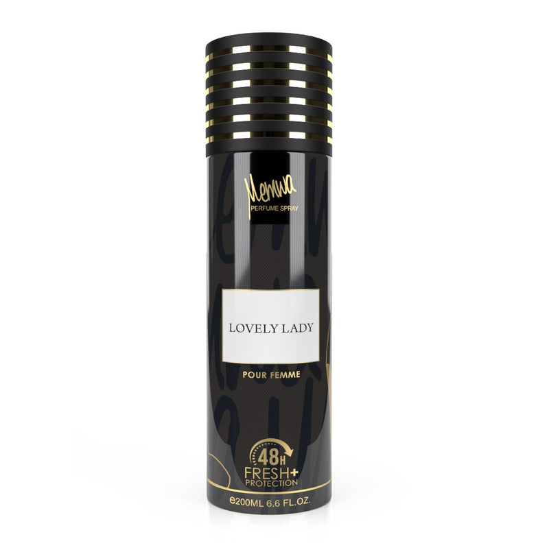 Deodorant / Parfume Spray 200ml 48h Memwa Lovely Lady Pour Femme