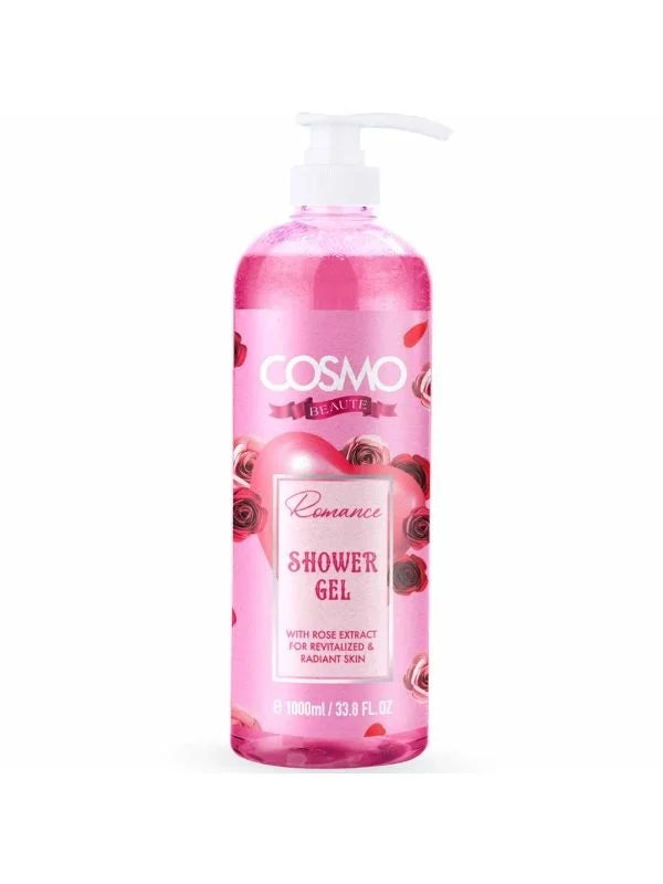 Cosmo 1000ml Showergel pumpe Rose extract Romance