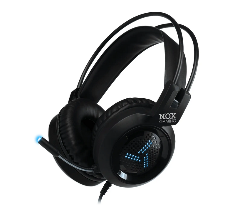 Nox Gaming Headset med mikrofon og 7 forskellige LED lys