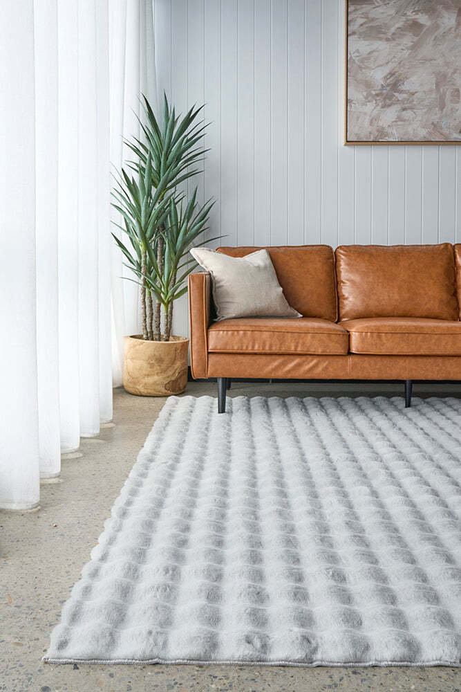 Velour Bubble Cloud Gray Tæppe 180x290 cm